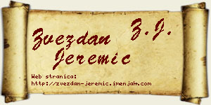 Zvezdan Jeremić vizit kartica